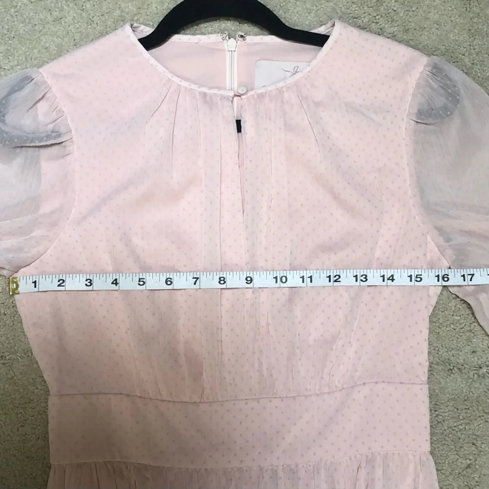 Louise Swiss Dot Sheer Tie Sleeves dress - Picture 2 of 6